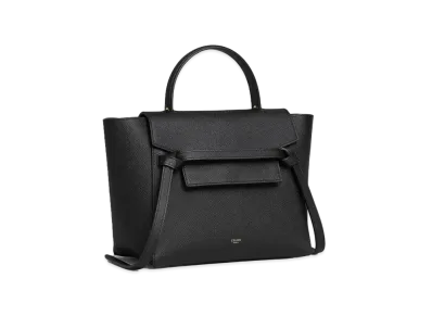CELINE Micro Belt Bag in Grained Calfskin "Black"