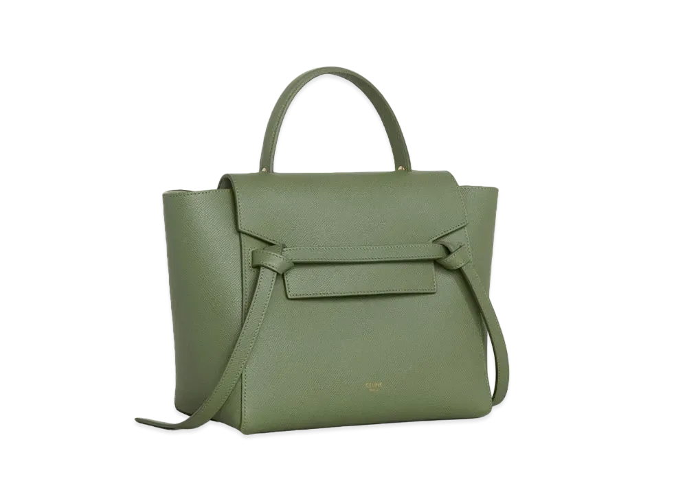 CELINE Micro Belt Bag in Grained Calfskin "Light Khaki"