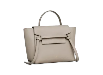 CELINE Micro Belt Bag In Grained Calfskin "Light Taupe"