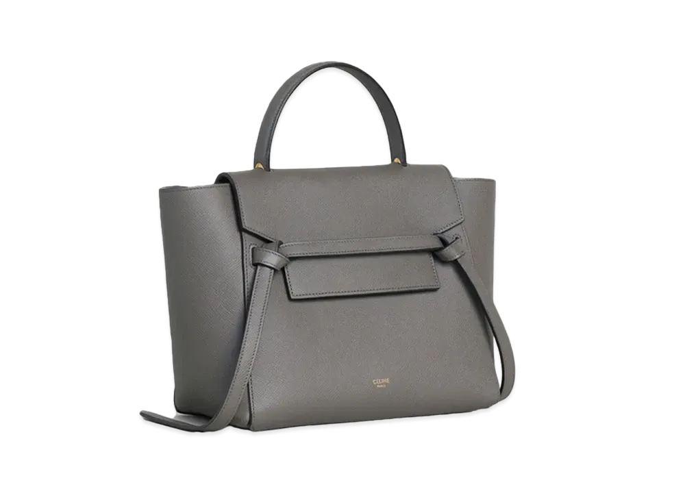 CELINE Micro Belt Bag in Grained Calfskin "Grey"