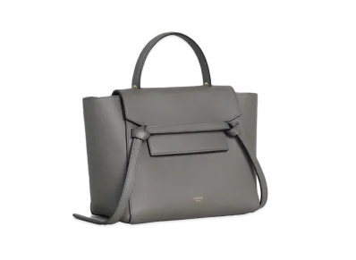 CELINE Micro Belt Bag in Grained Calfskin "Grey"
