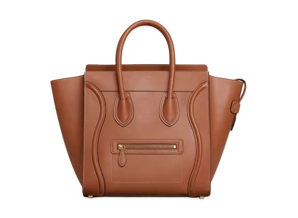 CELINE Mini Luggage Handbag in Natural Calfskin "Tan"