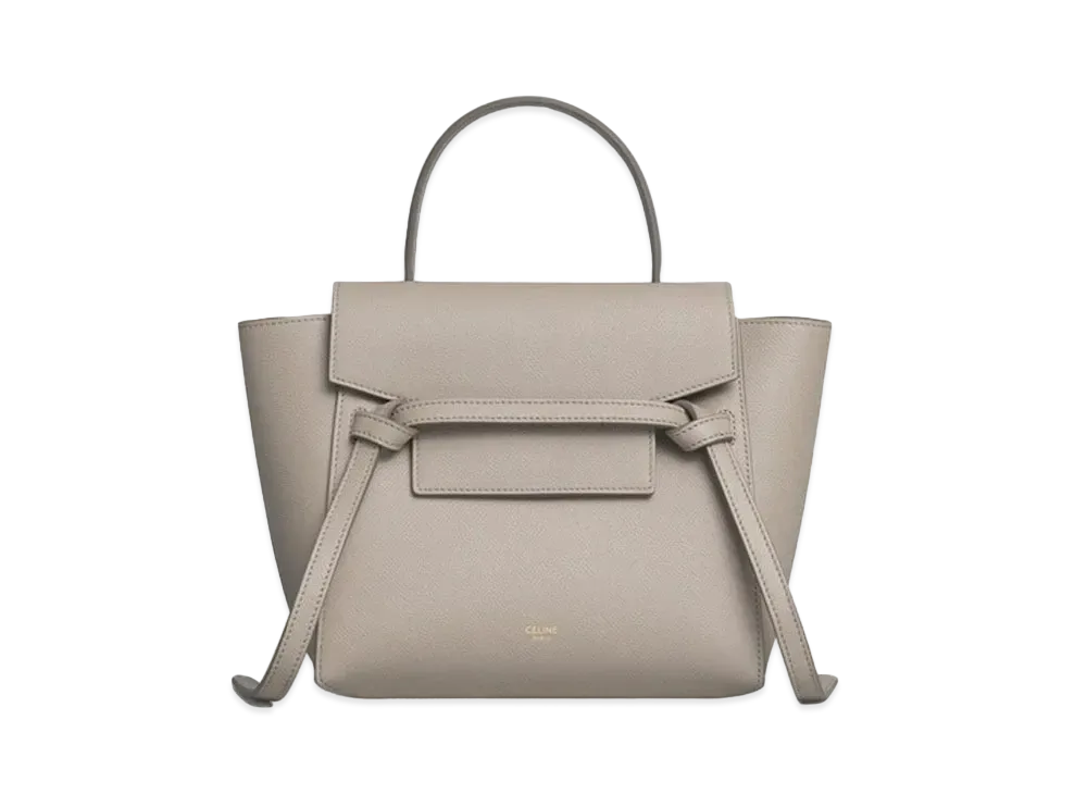 CELINE Nano Belt Bag in Grained Calfskin "Light Taupe"