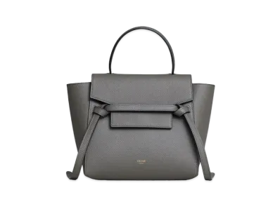 CELINE Nano Belt Bag in Grained Calfskin "Grey"