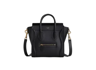 CELINE Nano Luggage Bag In Smooth Calfskin "Black"