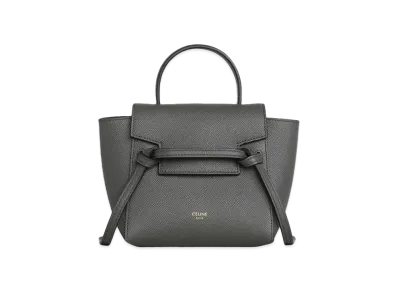 CELINE Pico Belt Bag in Grained Calfskin "Grey"
