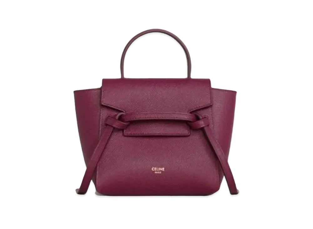 CELINE Pico Belt Bag in Grained Calfskin "Acai"