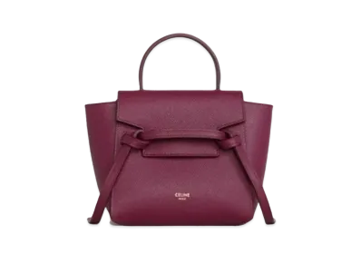 CELINE Pico Belt Bag in Grained Calfskin "Acai"