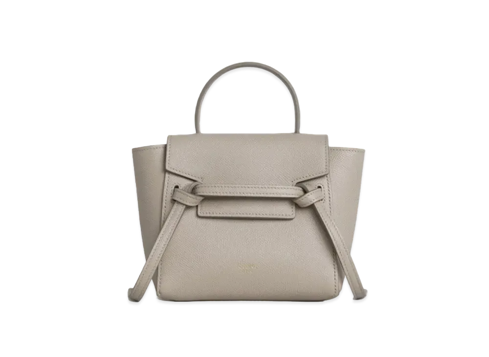 CELINE Pico Belt Bag in Grained Calfskin "Light Taupe"