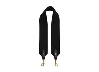 CELINE Short Strap in Textile and Calfskin "Black"