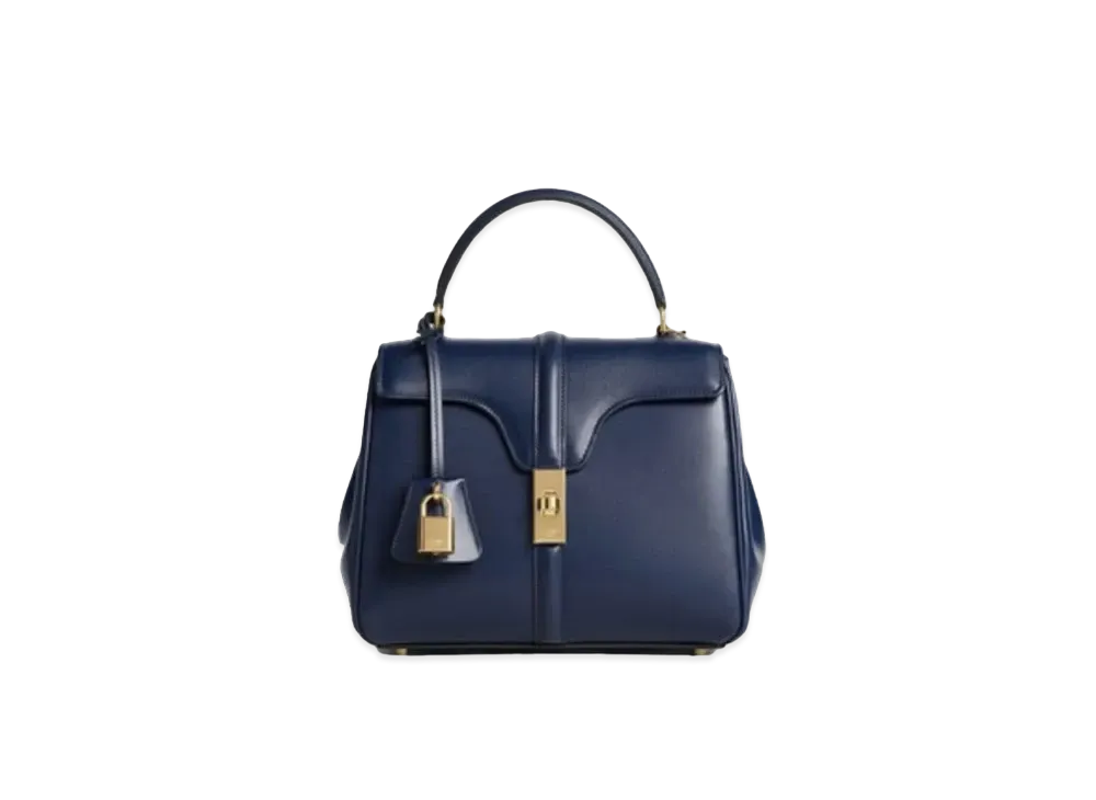 CELINE Small 16 Bag in Satinated Calfskin "Dark Blue"