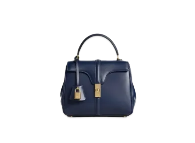 CELINE Small 16 Bag in Satinated Calfskin "Dark Blue"