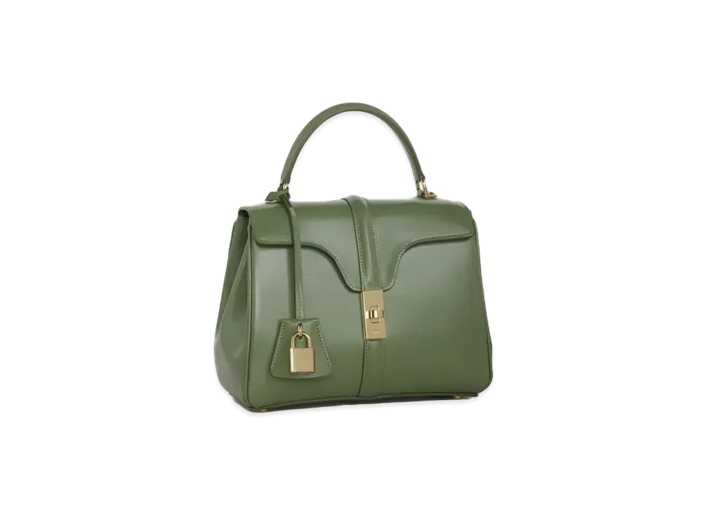 CELINE Small 16 Bag in Satinated Calfskin "Light Khaki