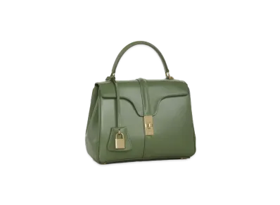 CELINE Small 16 Bag in Satinated Calfskin "Light Khaki