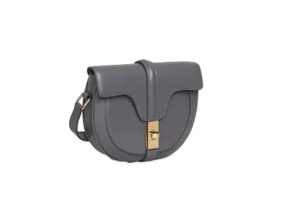 CELINE Small Besace 16 Bag in Satinated Calfskin "Grey"