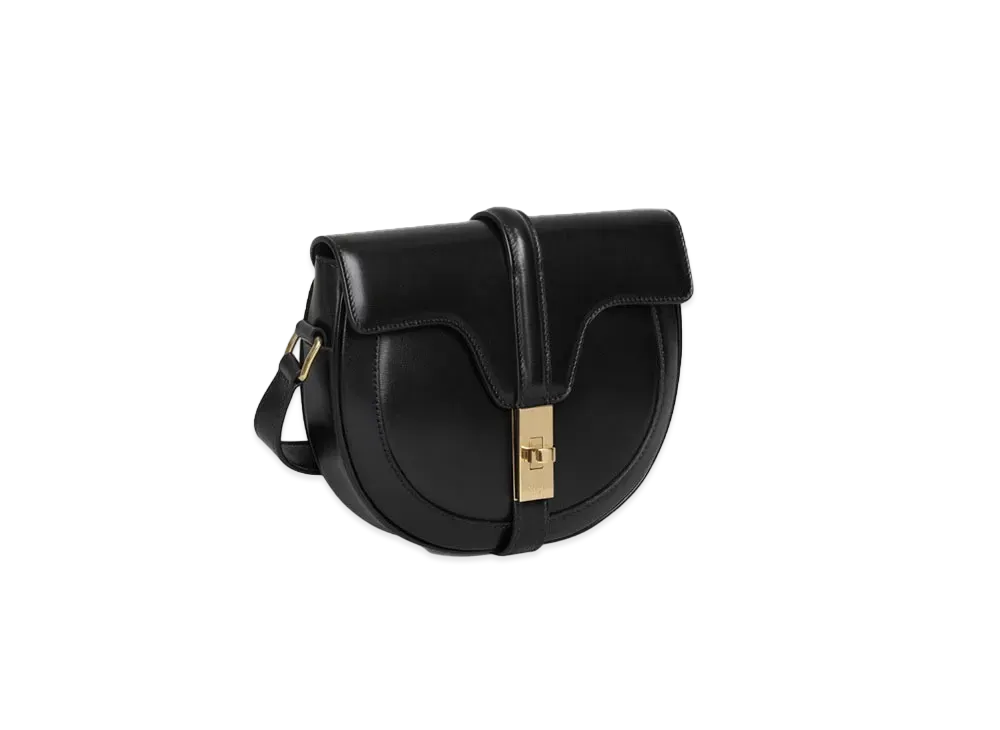 CELINE Small Besace 16 Bag in Satinated Calfskin "Black"