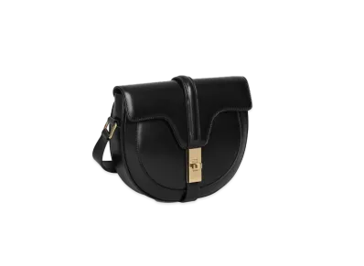 CELINE Small Besace 16 Bag in Satinated Calfskin "Black"