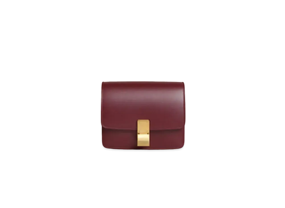 セリーヌ クラシック スモール / ボックスカーフスキン "バーガンディ" 189183DLS.28BD