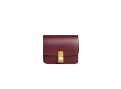 CELINE Small Classic Bag in Box Calfskin "Burgundy"