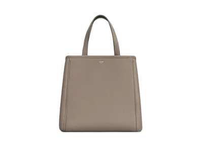 CELINE Small Folded Cabas in Grained Calfskin "Taupe"