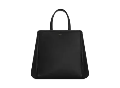 CELINE Small Folded Cabas in Grained Calfskin "Black"