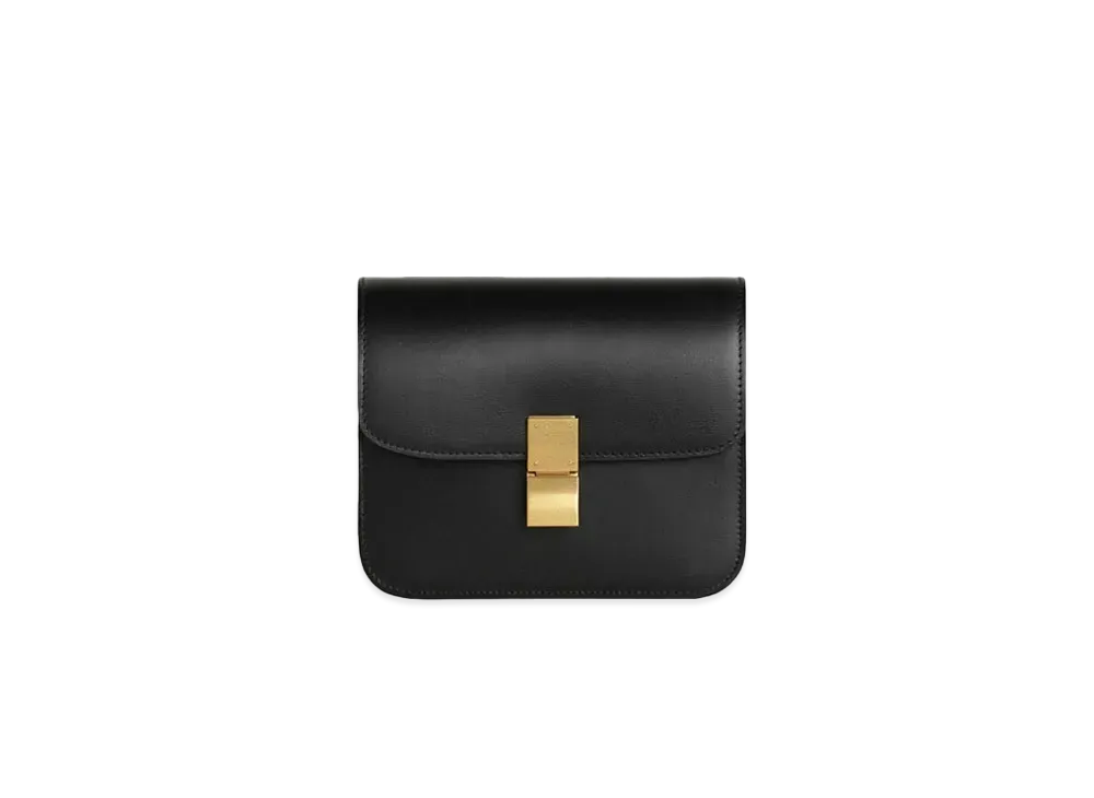 CELINE Teen Classic Bag in Box Calfskin "Black"