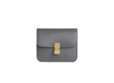 CELINE Teen Classic Bag in Box Calfskin "Light Charcoal"
