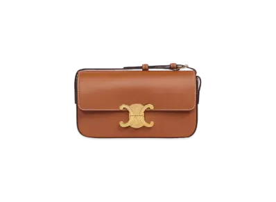 CELINE Triomphe Shoulder Bag in Natural Calfskin "Tan"