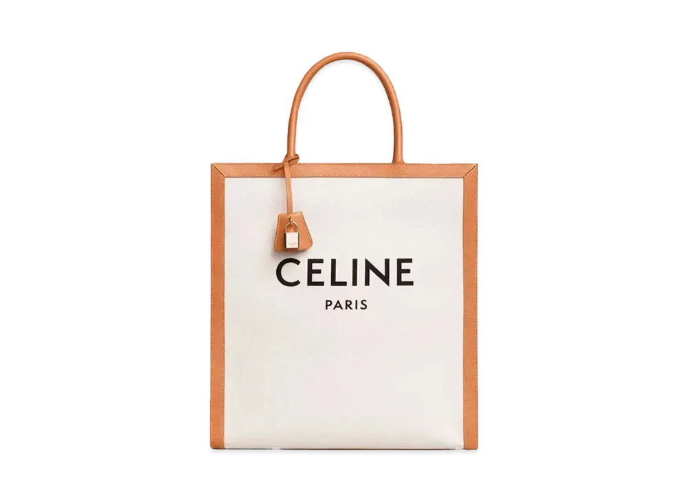 セリーヌ バーティカル カバ / CELINE プリント キャンバス & カーフスキン "ナチュラル/タン" 190402BNZ.02NT