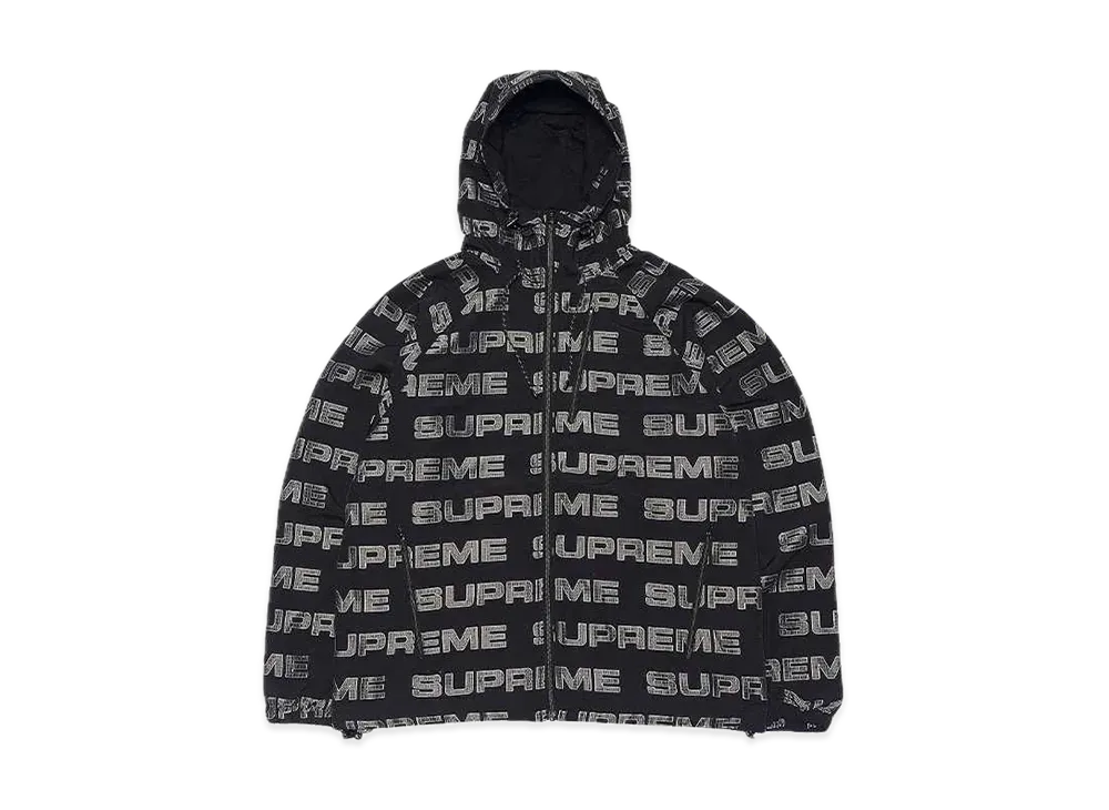 Supreme Logo Ripstop Hooded Track Jacket 