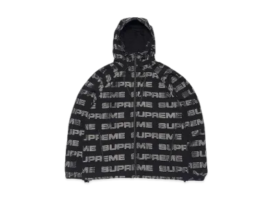 Supreme Logo Ripstop Hooded Track Jacket "Black"