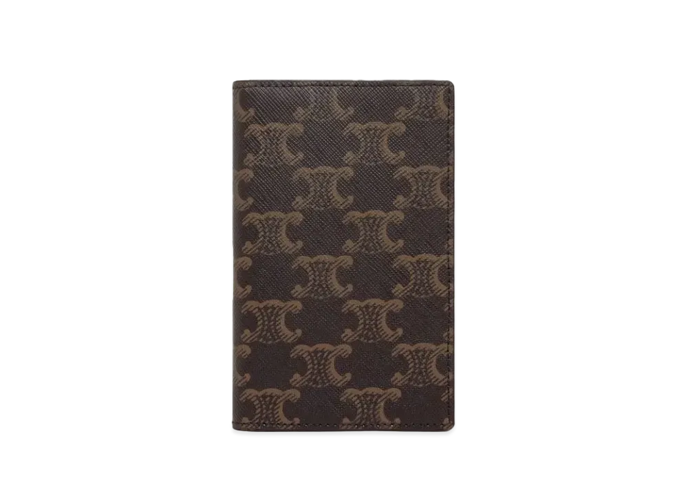 CELINE Bi Fold Card Holder in Triomphe Canvas  "Tan"