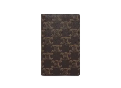 CELINE Bi Fold Card Holder in Triomphe Canvas "Tan"