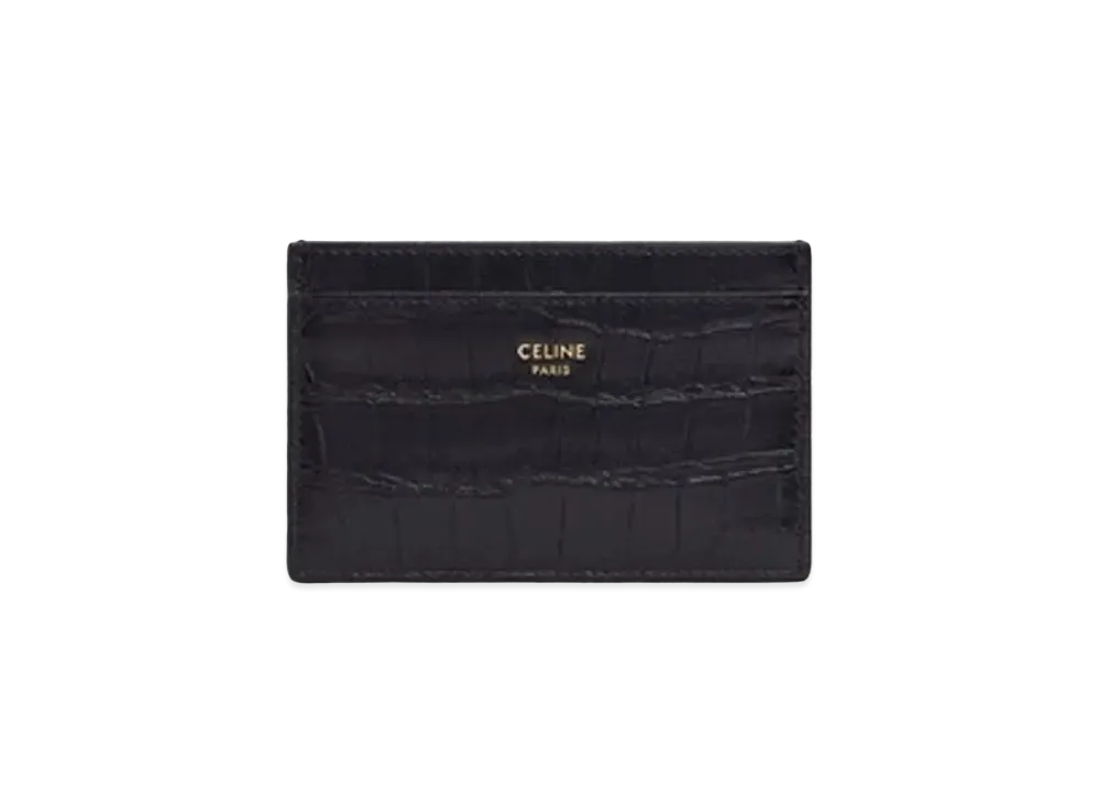 CELINE Card Holder in Crocodile  "Black"