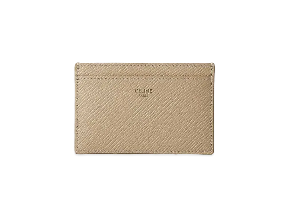 CELINE Card Holder in Grained Calfskin  "Nude"