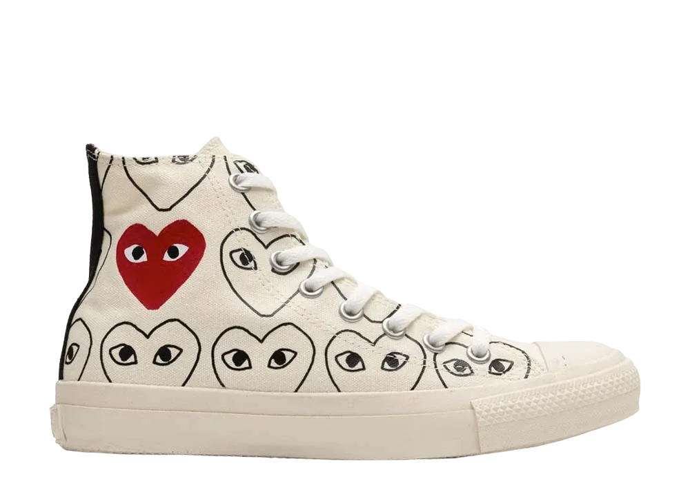 PLAY COMME des GARCONS × Converse Chuck Taylor Hi "White"