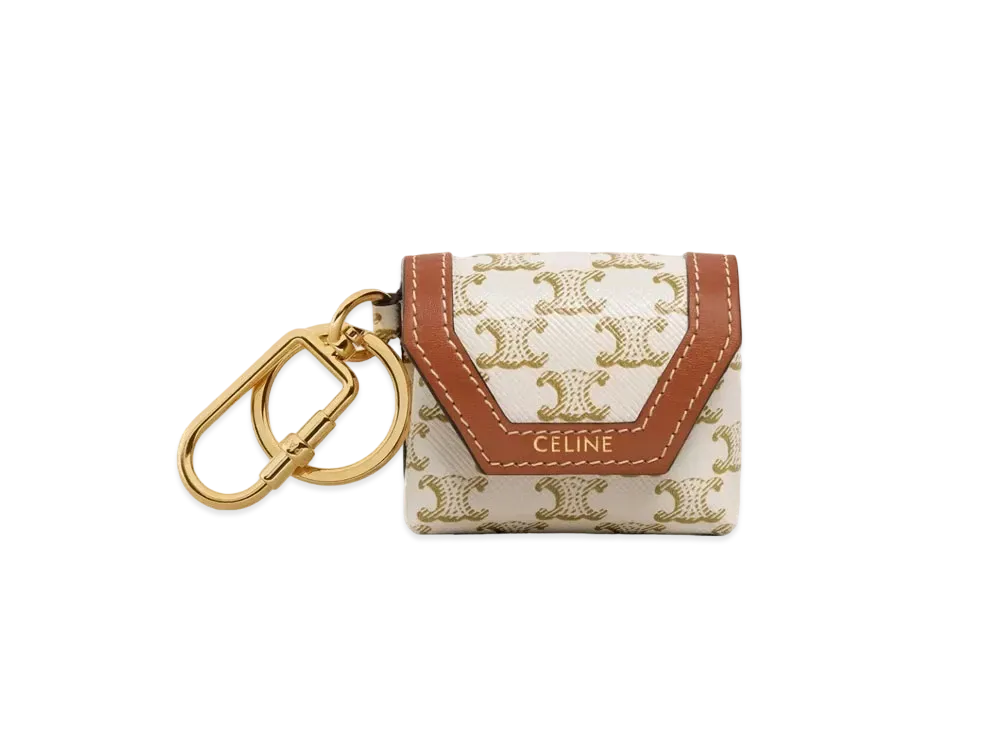 セリーヌ トリオンフ キーリング チャーム スムースカーフスキン 