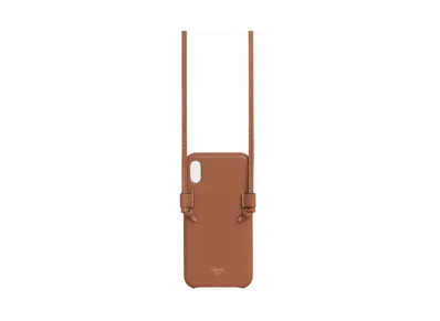 CELINE Iphone X & XS case leather lace in Smooth Lambskin "TAN"