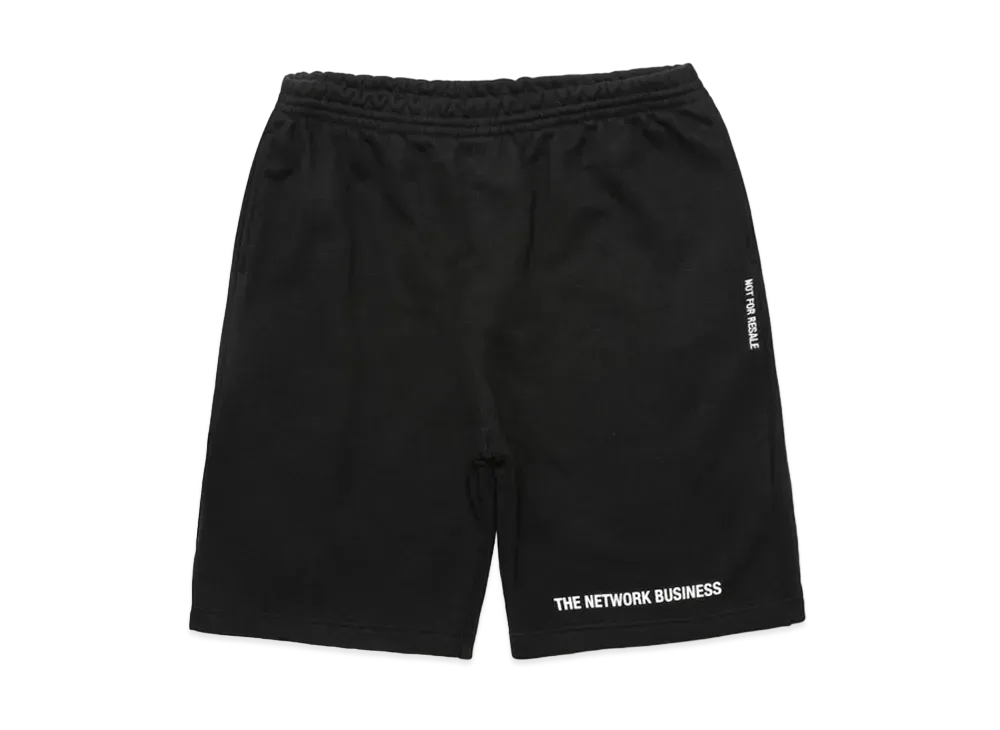 THE NETWORK BUSINESS Basic Line Sweat Shorts "Black" TNBP005-BLK
