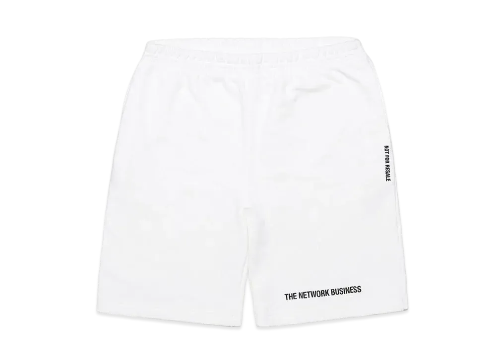 THE NETWORK BUSINESS Basic Line Sweat Shorts "White" TNBP005-WHT
