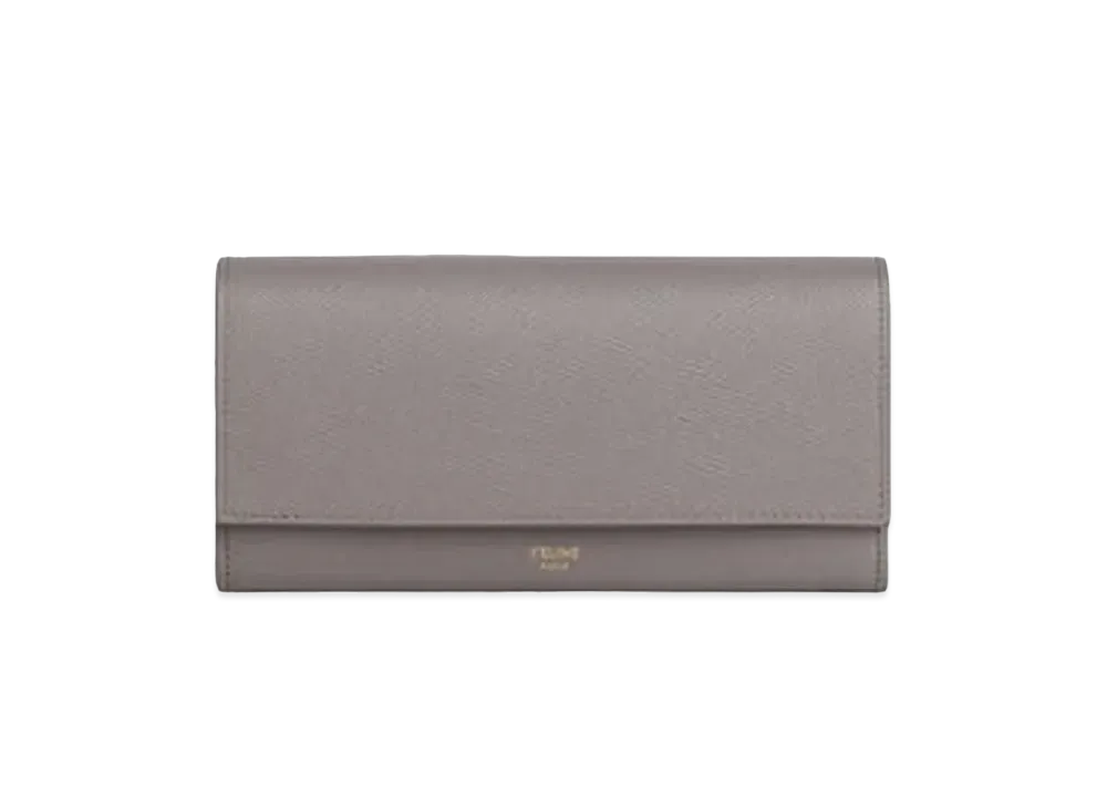 CELINE Large flap wallet in Grained calfskin  "PEBBLE"