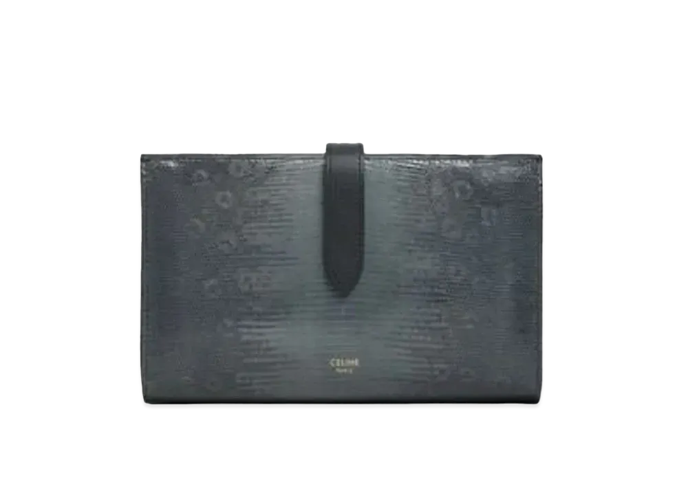 CELINE Large strap wallet in Lizard  "DARK TAUPE"