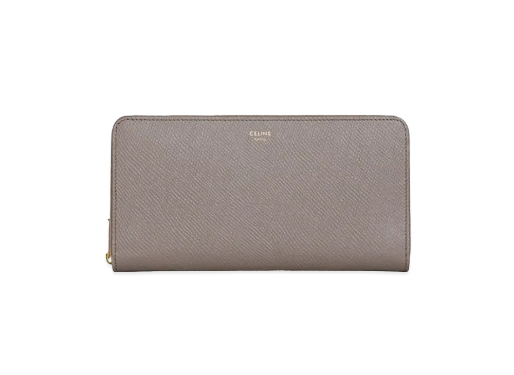 セリーヌ ラージ ジップドウォレット / グレインドカーフスキン  "ぺブル" 10B553BEL.10BL