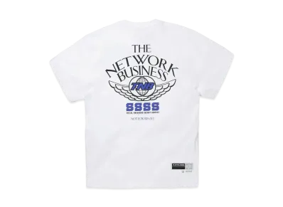 THE NETWORK BUSINESS WING T-shirt "White × Blue" TNBC015-0017