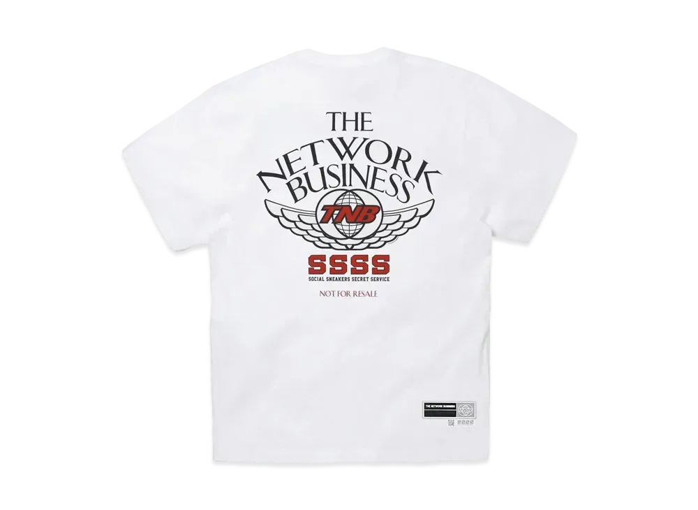 THE NETWORK BUSINESS WING T-shirt "White × Red" TNBC015-0019