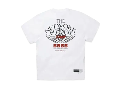 THE NETWORK BUSINESS WING T-shirt "White × Red" TNBC015-0019