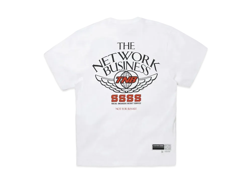 THE NETWORK BUSINESS WING TEE "White × Orange" TNBC026-0001