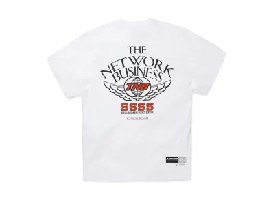 THE NETWORK BUSINESS WING TEE "White × Orange" TNBC026-0001