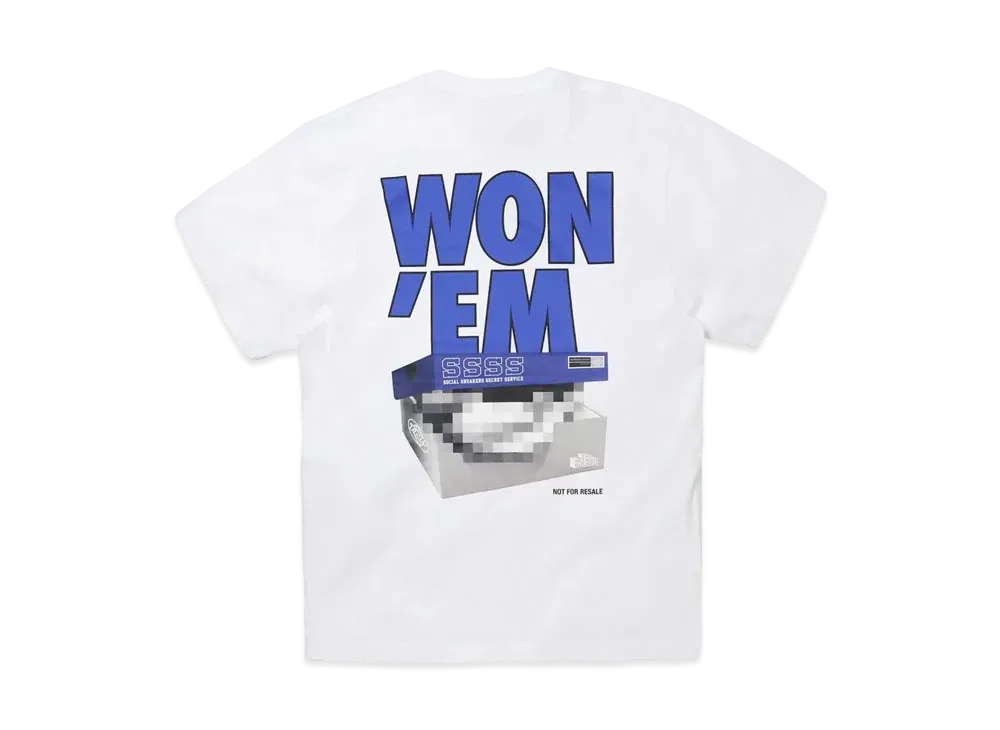 THE NETWORK BUSINESS WON'EM Tee "White × Blue" TNBC014-0017