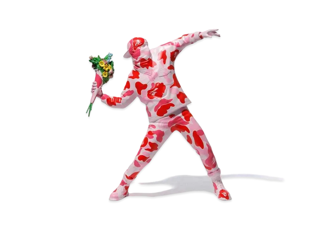 A BATHING APE BRANDALISM FLOWER BOMBER "Pink"